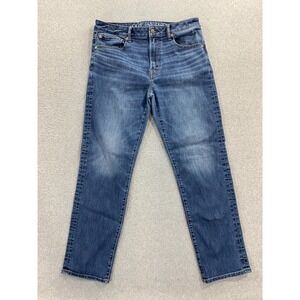 American Eagle Mens 34x34 (34x31) Athletic Straight AirFlex+ Stretch Jeans Denim